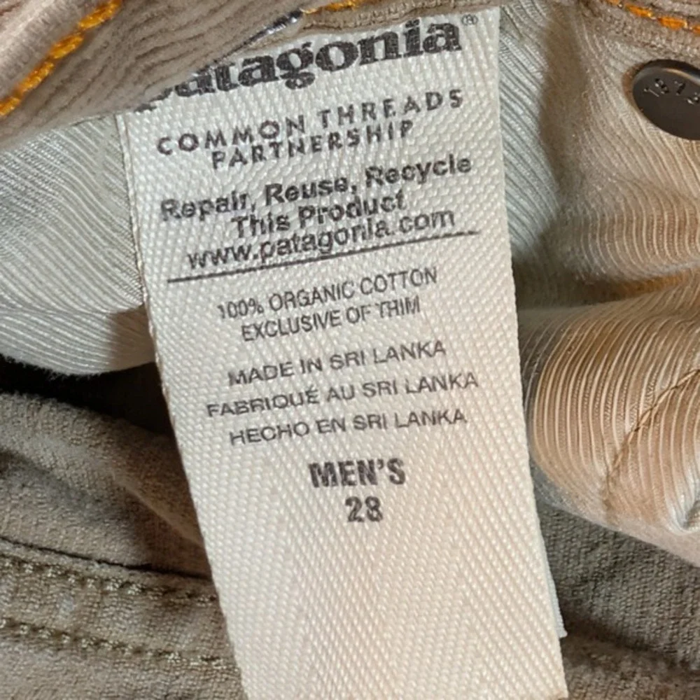 Patagonia Iron Clad Corduroy Pants Straight Leg‎ Men Size 28x30 Organic Cotton